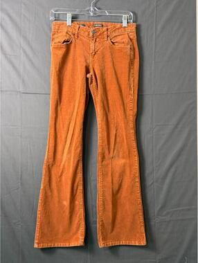 Wild Fable Women’s Corduroy Pants Size 2 Low Rise Flare Orange Brown Retro Y2K